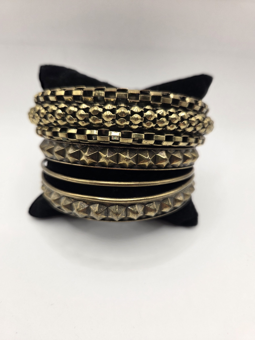 1541. Gold-Tone Stackable Statement Bracelets